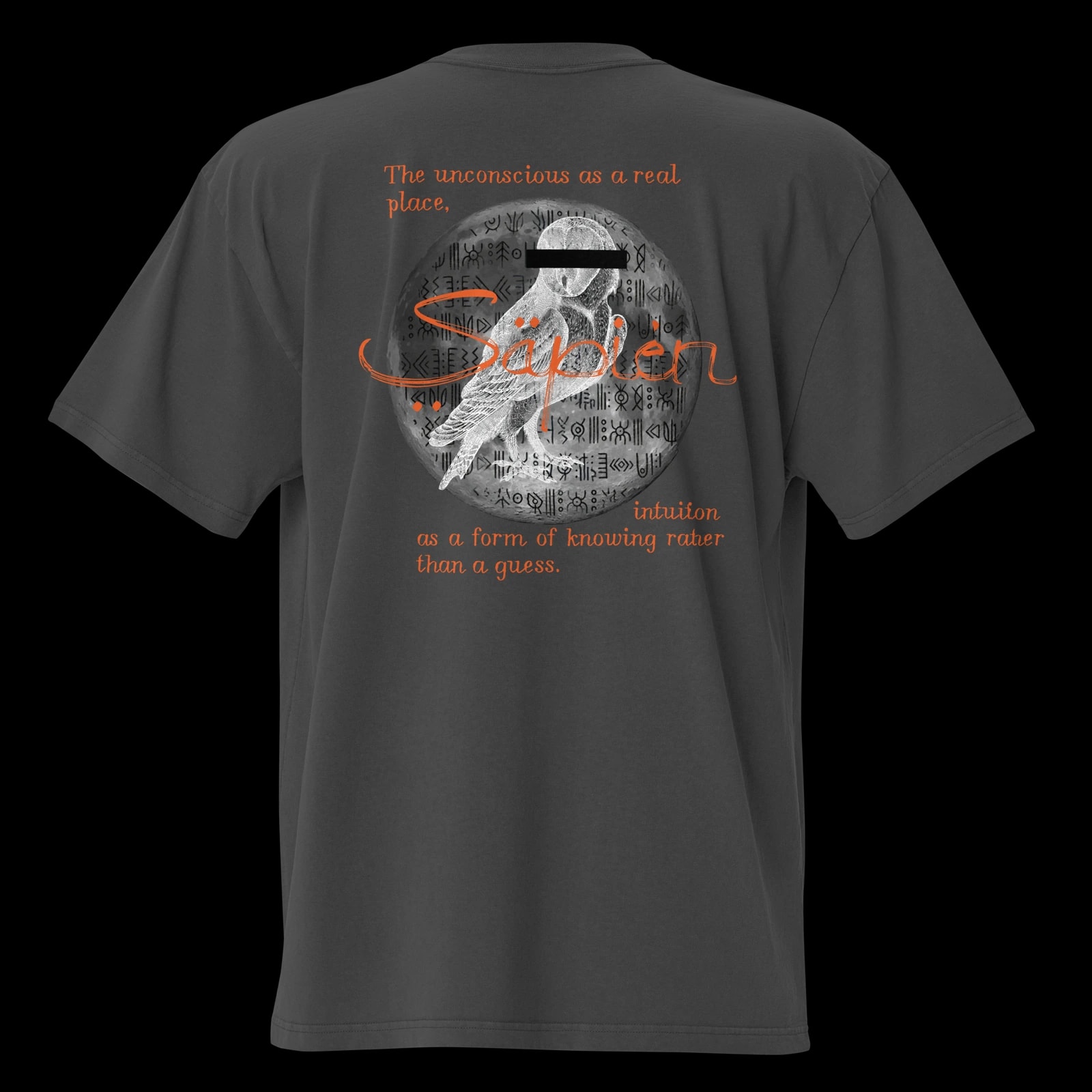 Carl Jung Tee, Faded Black, print detail
