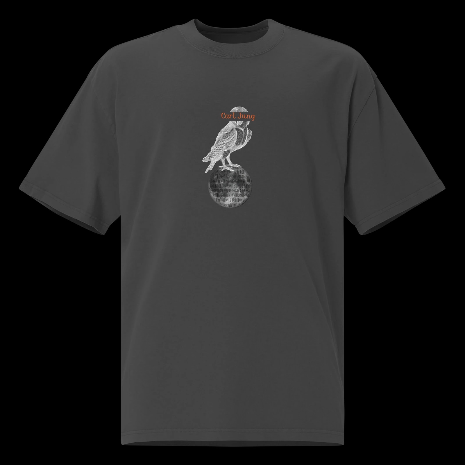 Carl Jung Tee, Faded Black, front