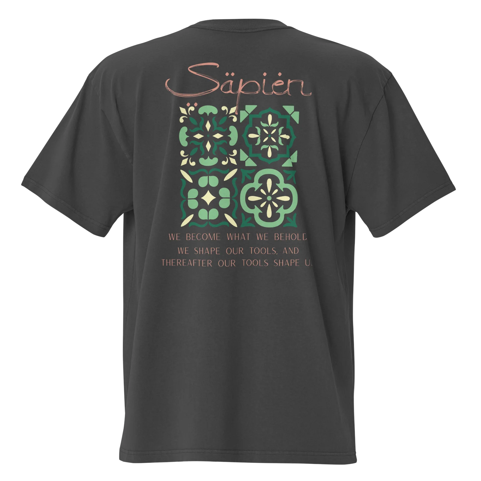 Marshall McLuhan Tee, Faded Black, print detail