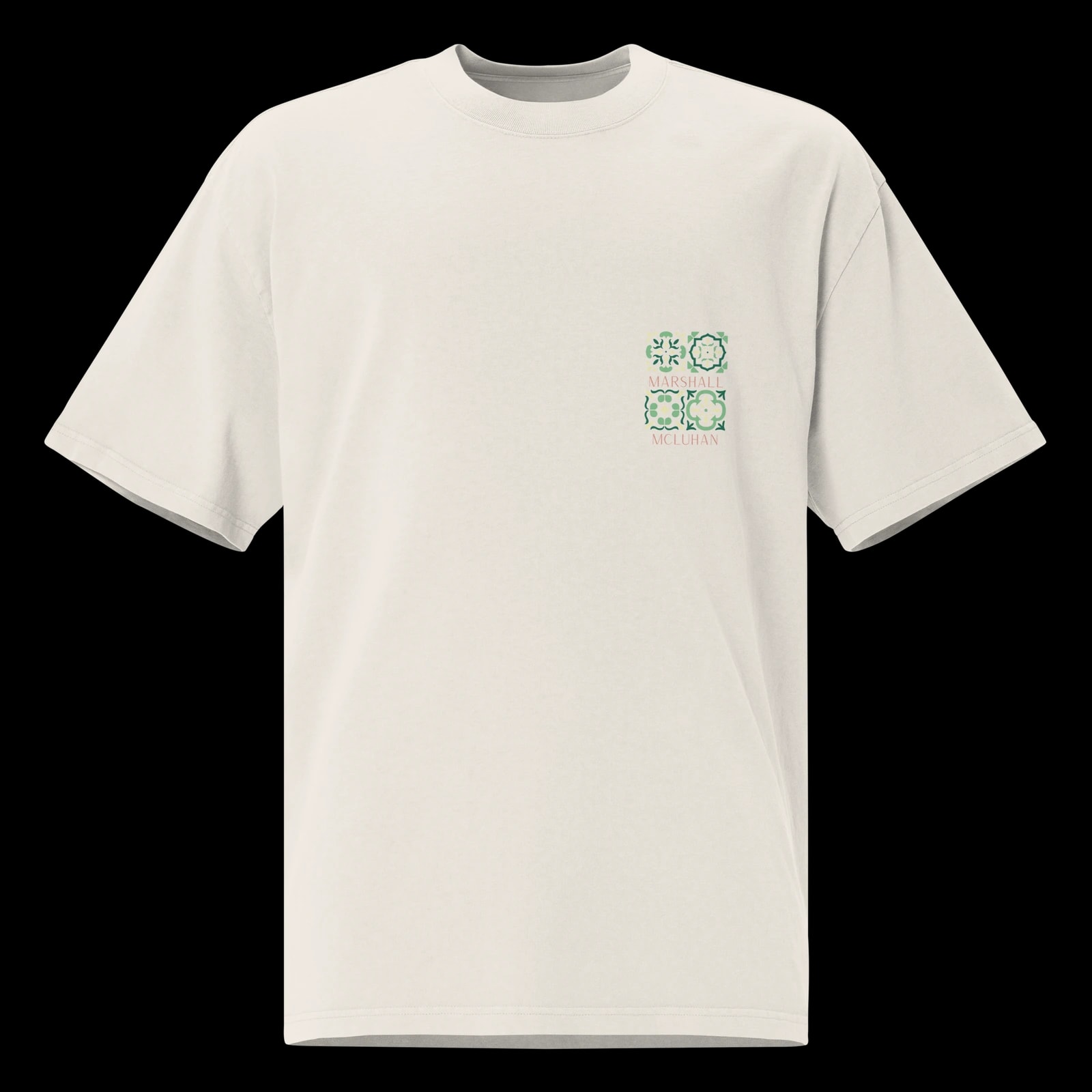 Marshall McLuhan Tee, Faded Bone, front