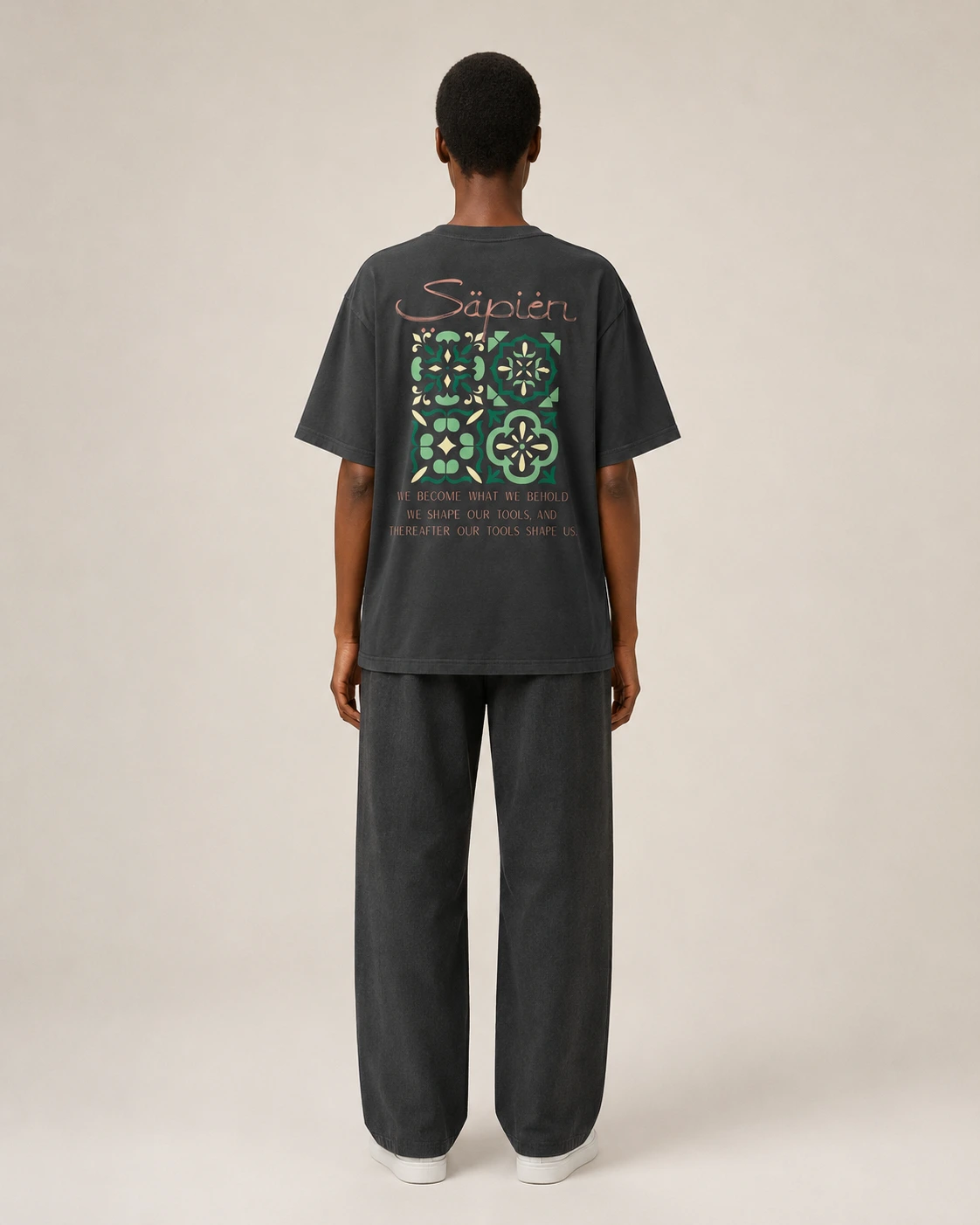 Marshall McLuhan Tee, Faded Black, worn, back