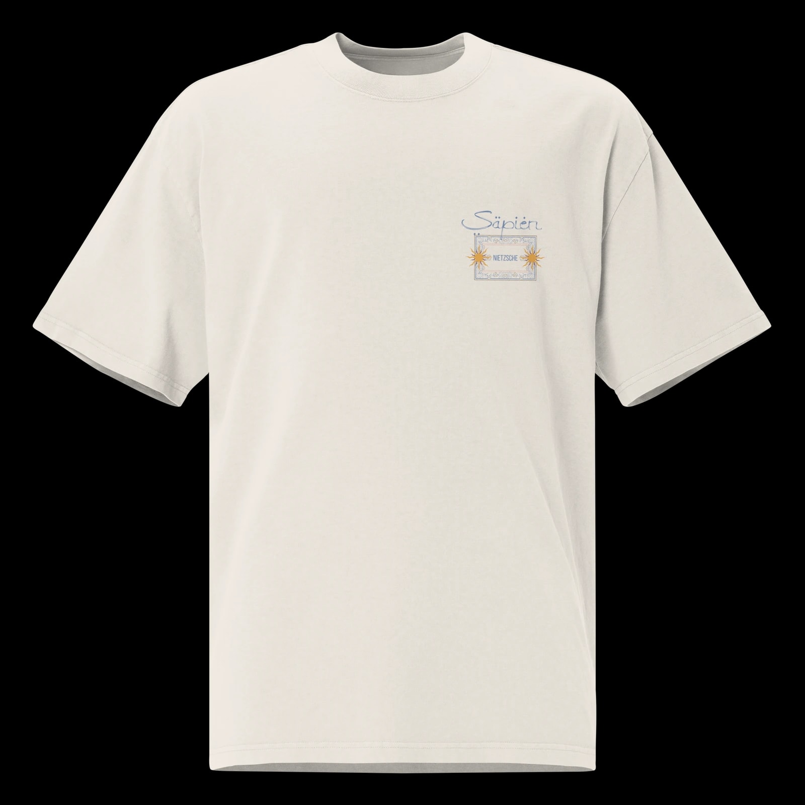 Friedrich Nietzsche Tee, Faded Bone, front
