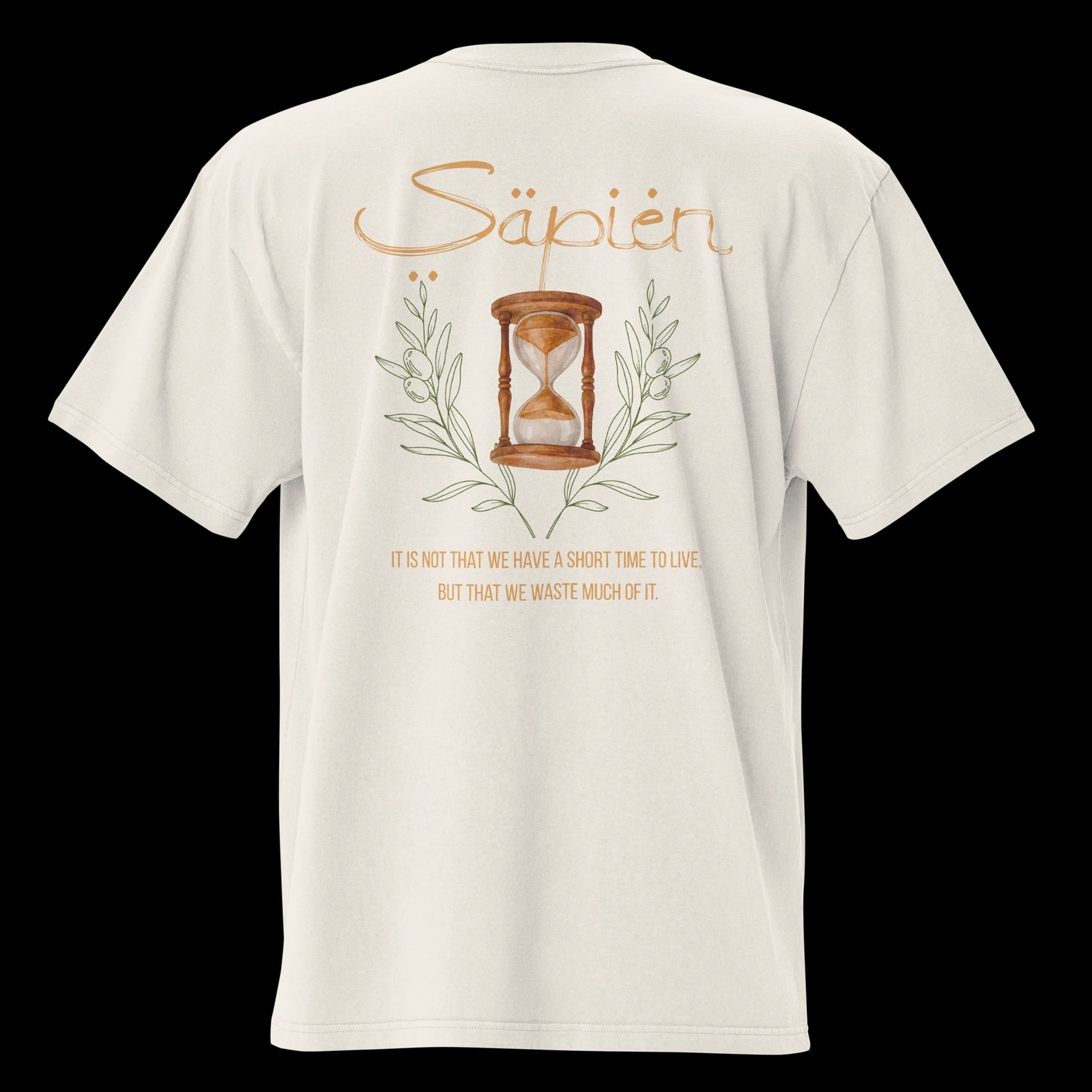 Seneca Tee, Faded Bone, print detail