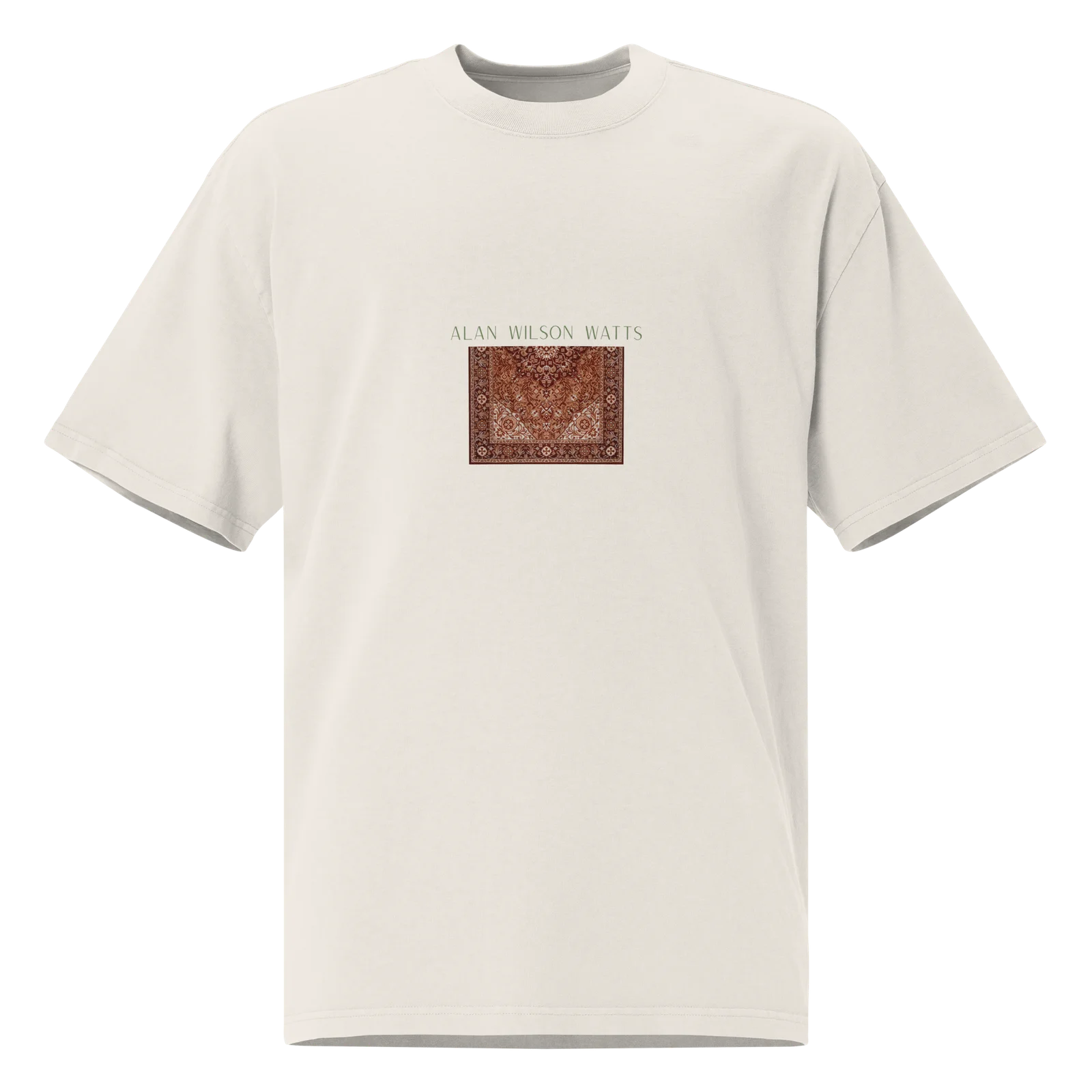 Alan Watts Tee, Faded Bone, front