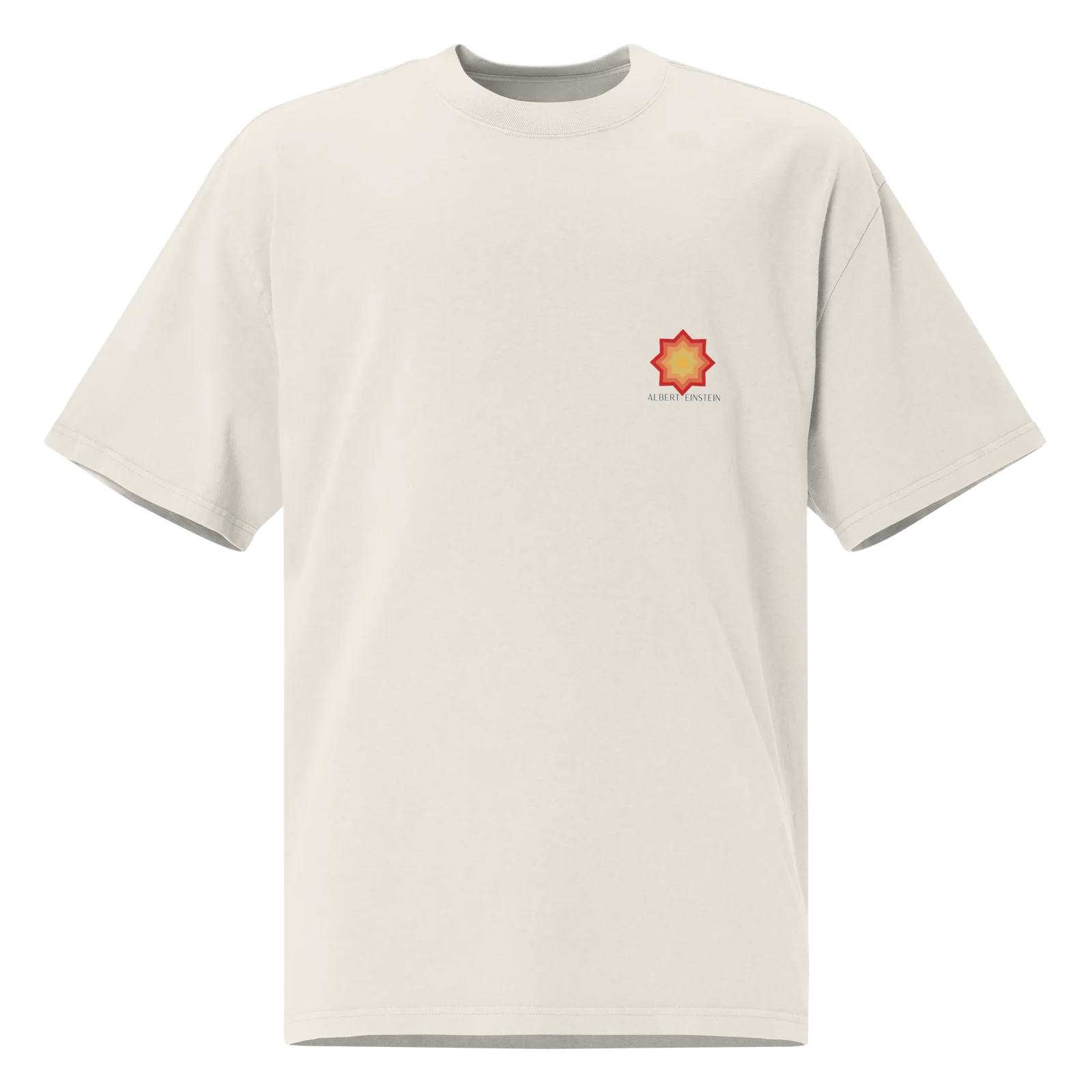 Albert Einstein Tee, Faded Bone, front